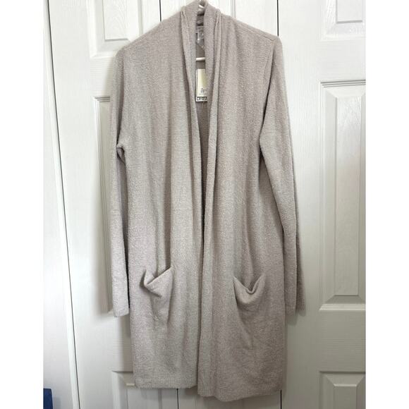 Barefoot Dreams NWT Bamboo Chic Lite Essential Long Cardigan Silver Gray XL - Picture 1 of 11